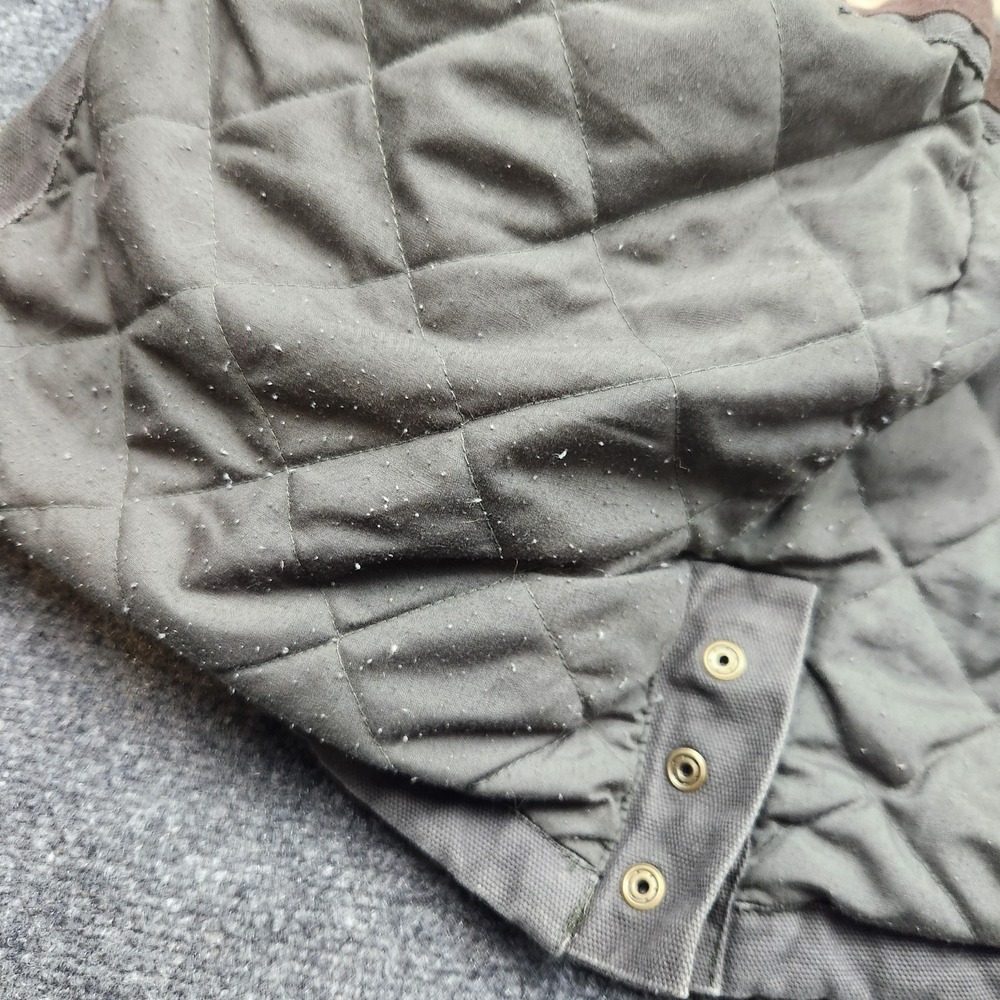 Cabelas Field Jacket Mens LT Green Canvas Sherpa Hunting Workwear Chore Coat - Picture 5 of 9